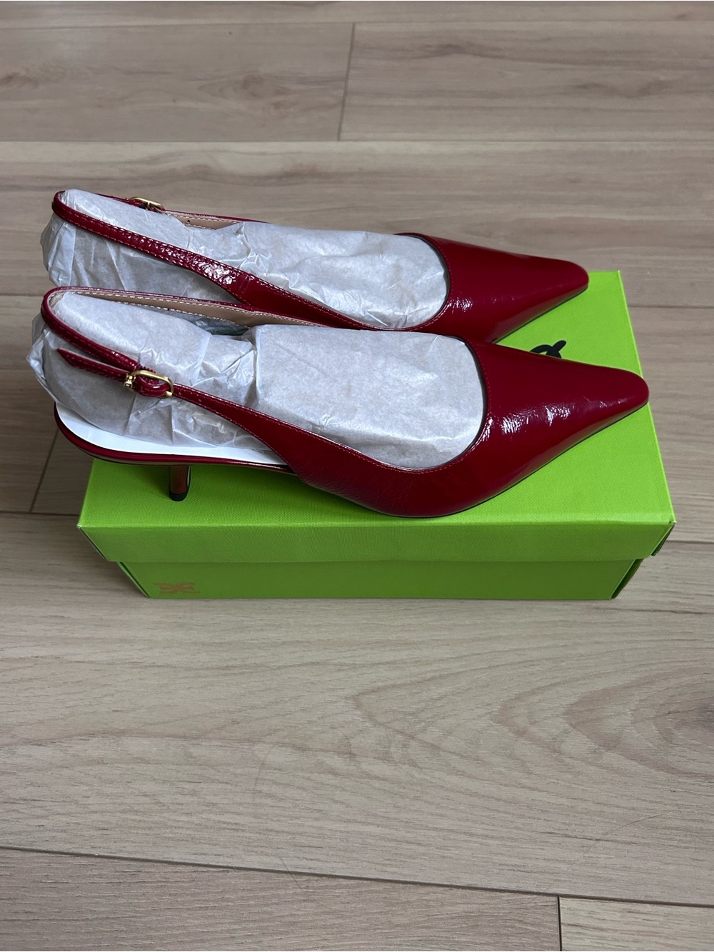 New Sam Edelman Women’s Bianka Feather Pump In Red Size 8.5 - Picture 6 of 7